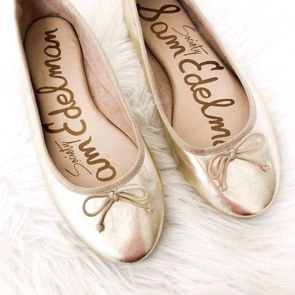 Sam Edelman Shoes - Sam Edelman Gold Flats